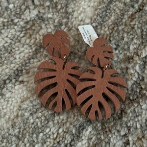 Chico's Brown Leaf Earrings
